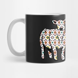 Aztec Cow Silhouette  - NOT FOR RESALE WITHOUT PERMISSION Mug